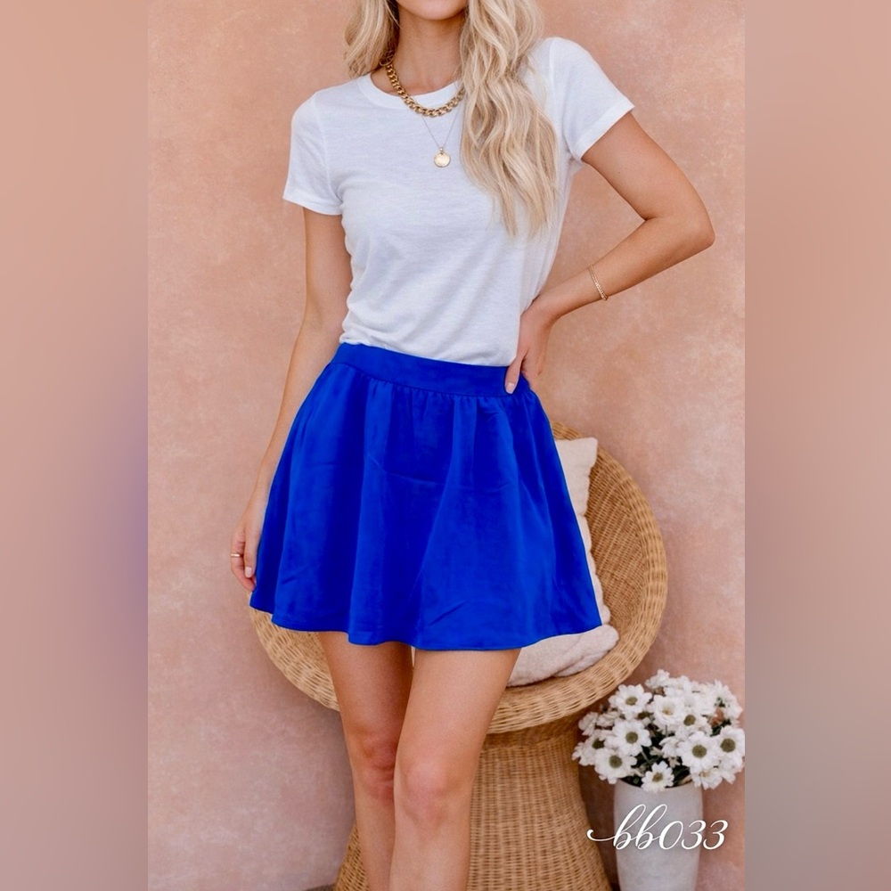 dELiA*s Royal Blue Y2K Pleated Chiffon Mini Skirt – M (Juniors)